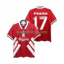 Liverpool Fotballdrakt MCMANAMAN 17 1993 1995 Retro Herre Hjemmedraktsett Kortermet