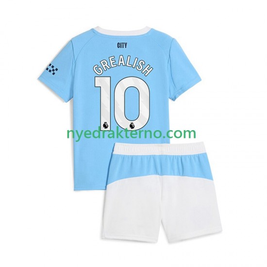 Manchester City Fotballdrakt Jack Grealish 10 Barn Hjemmedraktsett 2025-2026 Kortermet