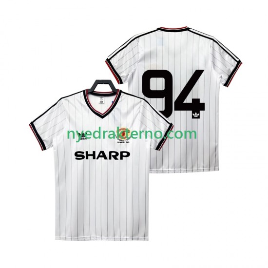 Manchester United Fotballdrakt 94 1983 1984 Retro Herre Bortedraktsett Kortermet