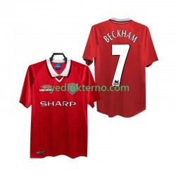 Manchester United Fotballdrakt BECKHAM 7 2000 Retro Herre Hjemmedraktsett 1999 Kortermet
