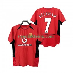 Manchester United Fotballdrakt BECKHAM 7 2002 Retro Herre Hjemmedraktsett 2004 Kortermet