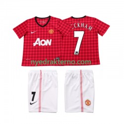 Manchester United Fotballdrakt BECKHAM 7 2012 2013 Retro Barn Hjemmedraktsett Kortermet