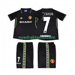 Manchester United Fotballdrakt Beckham 7 1998 Retro Barn Tredjedraktsett 1999 Kortermet