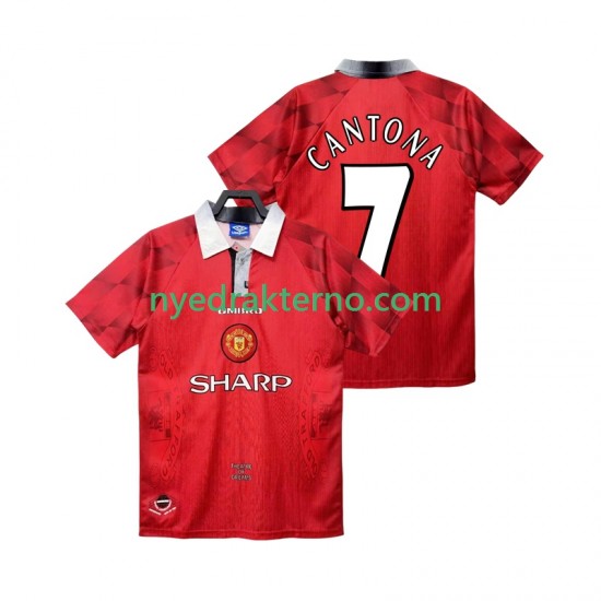 Manchester United Fotballdrakt CANTONA 7 1996 1997 Retro Herre Hjemmedraktsett Kortermet