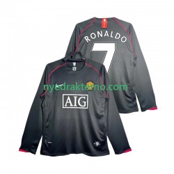 Manchester United Fotballdrakt Critstiano Ronaldo 7 2007 Retro Herre Bortedraktsett 2008 Langermet