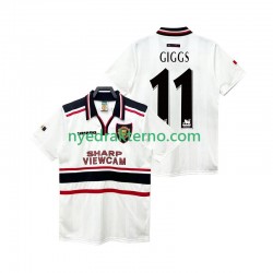 Manchester United Fotballdrakt GIGGS 11 1998 Retro Herre Bortedraktsett 1999 Kortermet