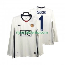 Manchester United Fotballdrakt GIGGS 11 Premier League 2009 Retro Herre Bortedraktsett 2008 Langermet