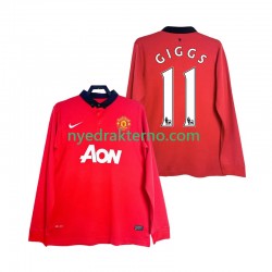 Manchester United Fotballdrakt GIGGS 11 2013 2014 Retro Herre Hjemmedraktsett Langermet