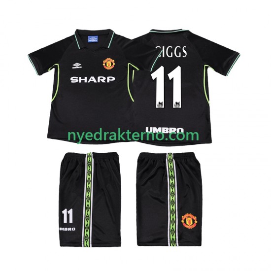 Manchester United Fotballdrakt GIGGS 11 1998 Retro Barn Tredjedraktsett 1999 Kortermet