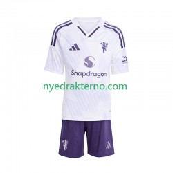 Manchester United Fotballdrakt Barn Bortedraktsett 2025-2026 Kortermet