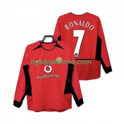 Manchester United Fotballdrakt RONALDO 7 2002 Retro Herre Hjemmedraktsett 2004 Langermet