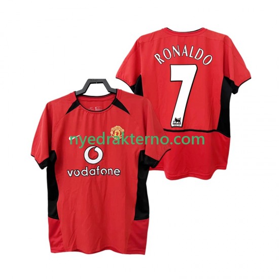 Manchester United Fotballdrakt RONALDO 7 2002 Retro Herre Hjemmedraktsett 2004 Kortermet