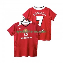 Manchester United Fotballdrakt RONALDO 7 2005 Retro Herre Hjemmedraktsett 2006 Kortermet