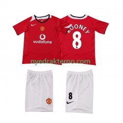 Manchester United Fotballdrakt ROONEY 8 2005 Retro Barn Hjemmedraktsett 2006 Kortermet