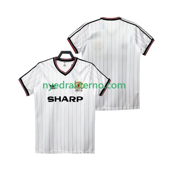 Manchester United Fotballdrakt 1983 1984 Retro Herre Bortedraktsett Kortermet