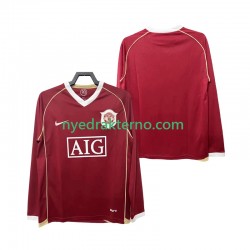 Manchester United Fotballdrakt 2007 Retro Herre Hjemmedraktsett 2006 Langermet
