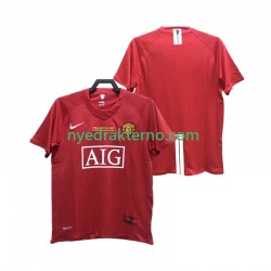 Manchester United Fotballdrakt 2007 Retro Herre Hjemmedraktsett 2008 Kortermet