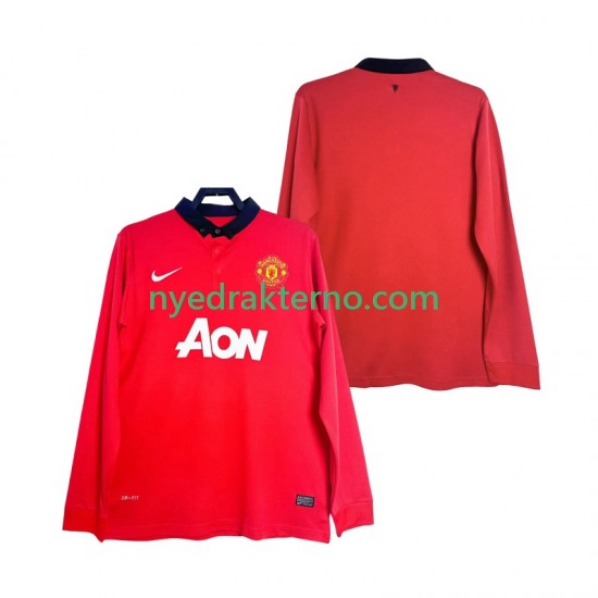 Manchester United Fotballdrakt 2013 2014 Retro Herre Hjemmedraktsett Langermet