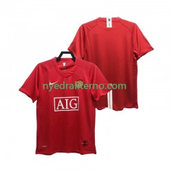 Manchester United Fotballdrakt Premier League 2007 Retro Herre Hjemmedraktsett 2008 Kortermet
