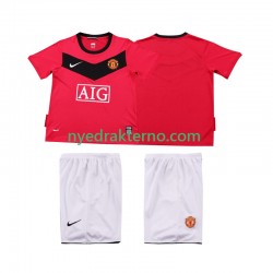 Manchester United Fotballdrakt 2009 Retro Barn Hjemmedraktsett 2010 Kortermet