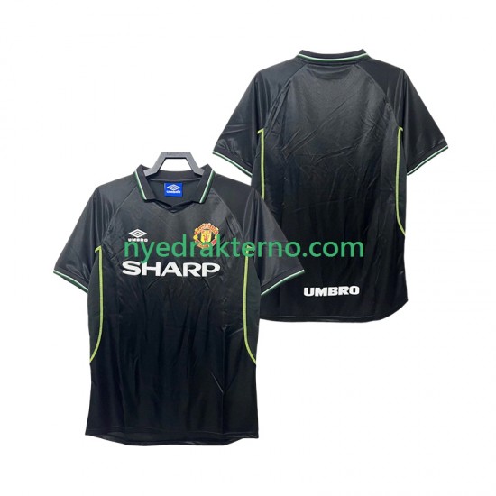 Manchester United Fotballdrakt 1998 Retro Herre Tredjedraktsett 1999 Kortermet