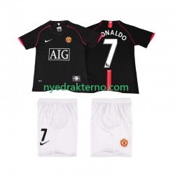 Manchester United Fotballdrakt Ronaldo 7 2007 Retro Barn Bortedraktsett 2008 Kortermet