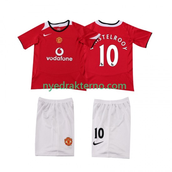 Manchester United Fotballdrakt Ruud van Nistelrooy 2005 Retro Barn Hjemmedraktsett 2006 Kortermet