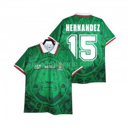 Mexico Fotballdrakt HERNANDEZ 15 1998 Retro Herre Hjemmedraktsett Kortermet