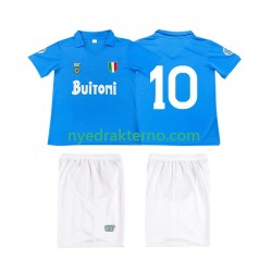 Napoli Fotballdrakt 10 1987 1988 Retro Barn Hjemmedraktsett Kortermet