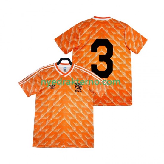 Nederland Fotballdrakt 3 1988 Retro Herre Hjemmedraktsett Kortermet