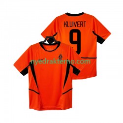 Nederland Fotballdrakt KLUIVERT 9 2002 Retro Herre Hjemmedraktsett Kortermet