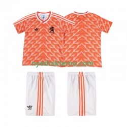 Nederland Fotballdrakt 1988 Retro Barn Hjemmedraktsett Kortermet