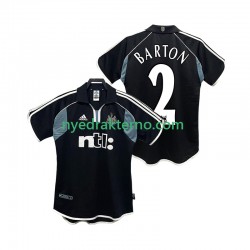 Newcastle United Fotballdrakt BARTON 2 2000 2001 Retro Herre Bortedraktsett Kortermet