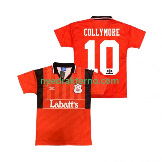 Nottingham Forest Fotballdrakt COLLYMORE 10 1995 Retro Herre Hjemmedraktsett 1994 Kortermet