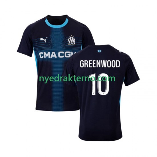 Olympique de Marseille Fotballdrakt Mason Greenwood 10 Herre Bortedraktsett 2025-2026 Kortermet