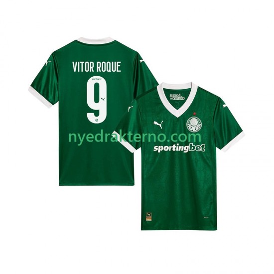 Palmeiras Fotballdrakt Vitor Roque 9 Herre Hjemmedraktsett 2025-2026 Kortermet