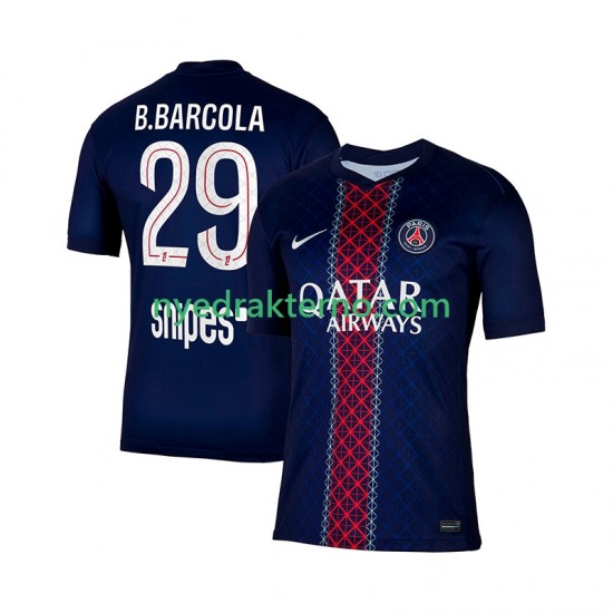 Paris Saint-Germain Fotballdrakt Bradley Barcola 29 Herre Hjemmedraktsett 2025-2026 Kortermet