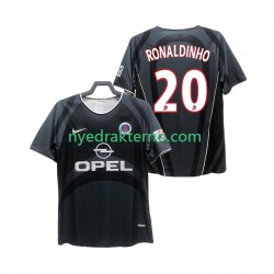 Paris Saint-Germain Fotballdrakt RONALDINHO 20 2001 2002 Retro Herre Tredjedraktsett Kortermet