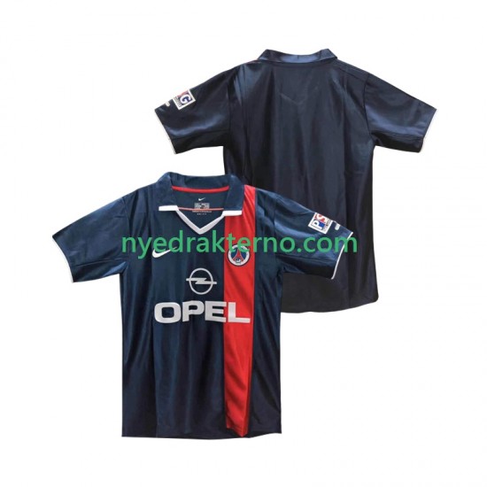 Paris Saint-Germain Fotballdrakt 2001 2002 Retro Herre Hjemmedraktsett Kortermet
