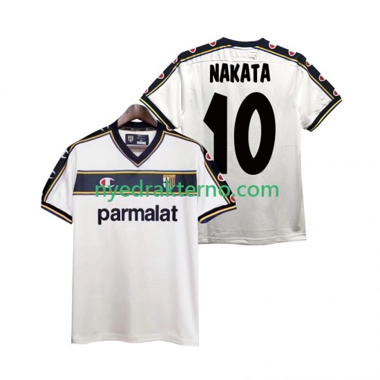 Parma Fotballdrakt NAKATA 10 2002 2003 Retro Herre Bortedraktsett Kortermet