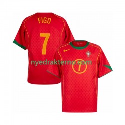 Portugal Fotballdrakt Figo 7 Retro Herre Hjemmedraktsett 2004 Kortermet