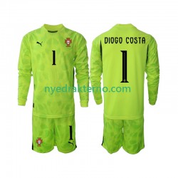 Portugal Fotballdrakt Diogo Costa 1 Keeper Barn Hjemmedraktsett 2025 Langermet