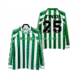 Real Betis Fotballdrakt FINIDI 25 1996 1997 Retro Herre Hjemmedraktsett Langermet