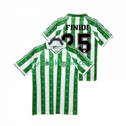 Real Betis Fotballdrakt FINIDI 25 1996 1997 Retro Herre Hjemmedraktsett Kortermet