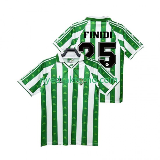 Real Betis Fotballdrakt FINIDI 25 1996 1997 Retro Herre Hjemmedraktsett Kortermet