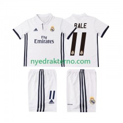 Real Madrid Fotballdrakt BALE 11 2016 2017 Retro Barn Hjemmedraktsett Kortermet