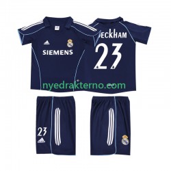 Real Madrid Fotballdrakt BECKHAM 23 2005 Retro Barn Bortedraktsett 2006 Kortermet