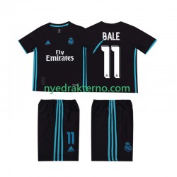 Real Madrid Fotballdrakt Bale 11 2017 2018 Retro Barn Bortedraktsett Kortermet
