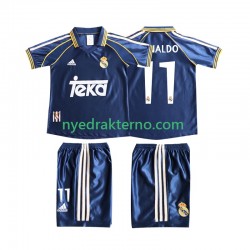 Real Madrid Fotballdrakt Cristiano Ronaldo 11 1998 Retro Barn Tredjedraktsett 1999 Kortermet