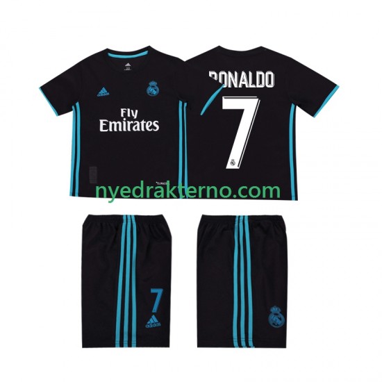 Real Madrid Fotballdrakt Cristiano Ronaldo 7 2017 2018 Retro Barn Bortedraktsett Kortermet